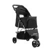 3-Wheel Foldable Pet Stroller with Mesh Windows