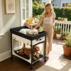 Elevated Dog Bed with Waterproof Oxford Bottom Den