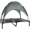Elevated Dog Bed with Removable Canopy, Gray