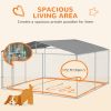 Spacious Square Outdoor Dog Kennel with Roof