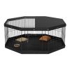 Foldable 8-Panel Dog Playpen with Top Cover