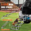 5-Step Folding Dog Car Stairs, Non-Slip Aluminum