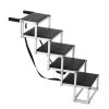 5-Step Folding Dog Car Stairs, Non-Slip Aluminum