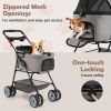 3-in-1 Pet Stroller with Removable Carrier