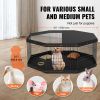 Foldable 8-Panel Dog Playpen with Top Cover