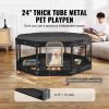 Foldable 8-Panel Dog Playpen with Cover & Mat