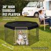 Octagon Dog Playpen with Weatherproof Top Cover