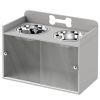 Elevated Dog Bowl Stand with Storage Cabinet - Gray