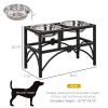 Elevated Double Stainless Steel Feeding Station
