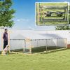 Expansive Outdoor Dog Run with Rotating Feeder & Weather Cov