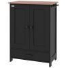 Raised Bowl Feeding Station with Storage Cabinet