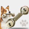 Bone-Shaped Cotton Rope Chew Toy – Natural Fiber