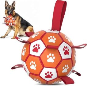 Strapped Soccer Ball Tug Toy, Red