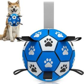 Blue Herding Soccer Ball with Grip Straps