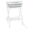 Elevated Foldable Dog Wash Station with Drain Hose, Gray
