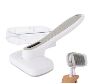 Self-Cleaning Grooming Brush, White