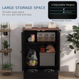 Dog Food Storage Cabinet in Black