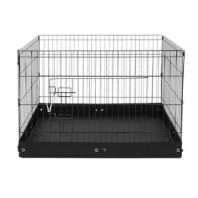 Foldable Metal Dog Playpen with Oxford Floor Pad