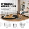Foldable 8-Panel Dog Playpen with Washable Bottom Pad