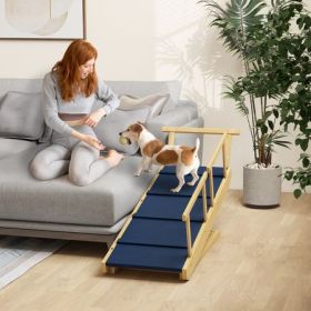 Natural Wood Adjustable Ramp for Beds & Sofas