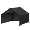 Outdoor Dog Shade Shelter with Canopy, Black
