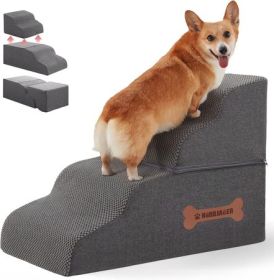 4-Step Pet Stairs in Dark Grey
