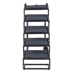 5-Step Foldable Dog Car Stairs