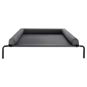 Elevated Cooling Dog Bed for Large Breeds, Gray