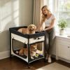Elevated Dog Bed with Waterproof Oxford Bottom Den