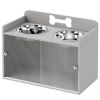 Elevated Dog Bowl Feeding Station with Storage, Gray