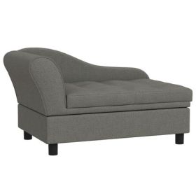 Tufted Storage Sofa Bed in Gray