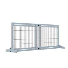 Freestanding Extra-Wide Pet Gate - Blue Gray