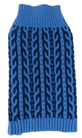 Two-Tone Cable Knit Sweater