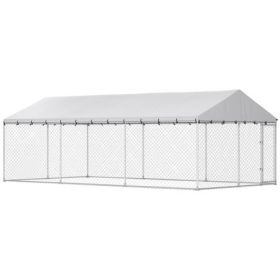 Heavy-Duty Outdoor Dog Kennel with Waterproof Roof