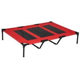 Elevated Cooling Dog Bed in Red