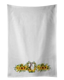 Catahoula Leopard Dog in Sunflowers Kitchen Towel Set