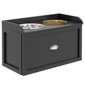 Elevated Feeding Station with Storage Drawer