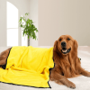 Coral Fleece Bath Towel, Yellow