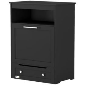 Pull-Out Feeding Station Cabinet with Storage Hooks