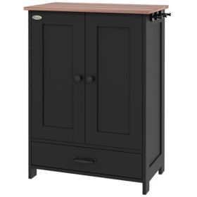 Raised Bowl Feeding Station with Storage Cabinet