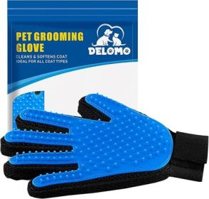 Deshedding Grooming Glove in Blue