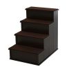 Cushioned Pet Stairs for Small Dogs, Brown