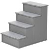 Cushioned Pet Stairs for Couch & Bed, Grey