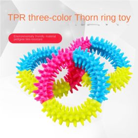 Tri-Color Rubber Ring Toy – Dental Health & Agility
