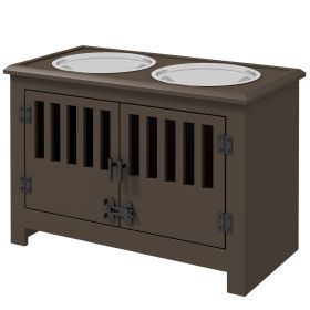 Modern Dog Feeding Cabinet – Storage & Bowls