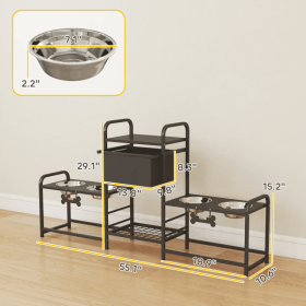Multi-Dog Feeding Station – 4 Bowl System
