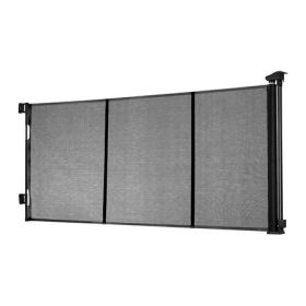 Extra-Wide Retractable Mesh Dog Gate - Black