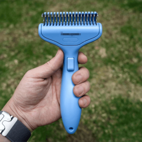 Self-Cleaning Deshedding Rake Brush, Extra Wide