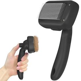 Stainless Steel Shedding Brush - Black