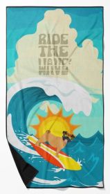 Apricot Pug Oversized Beach Towel